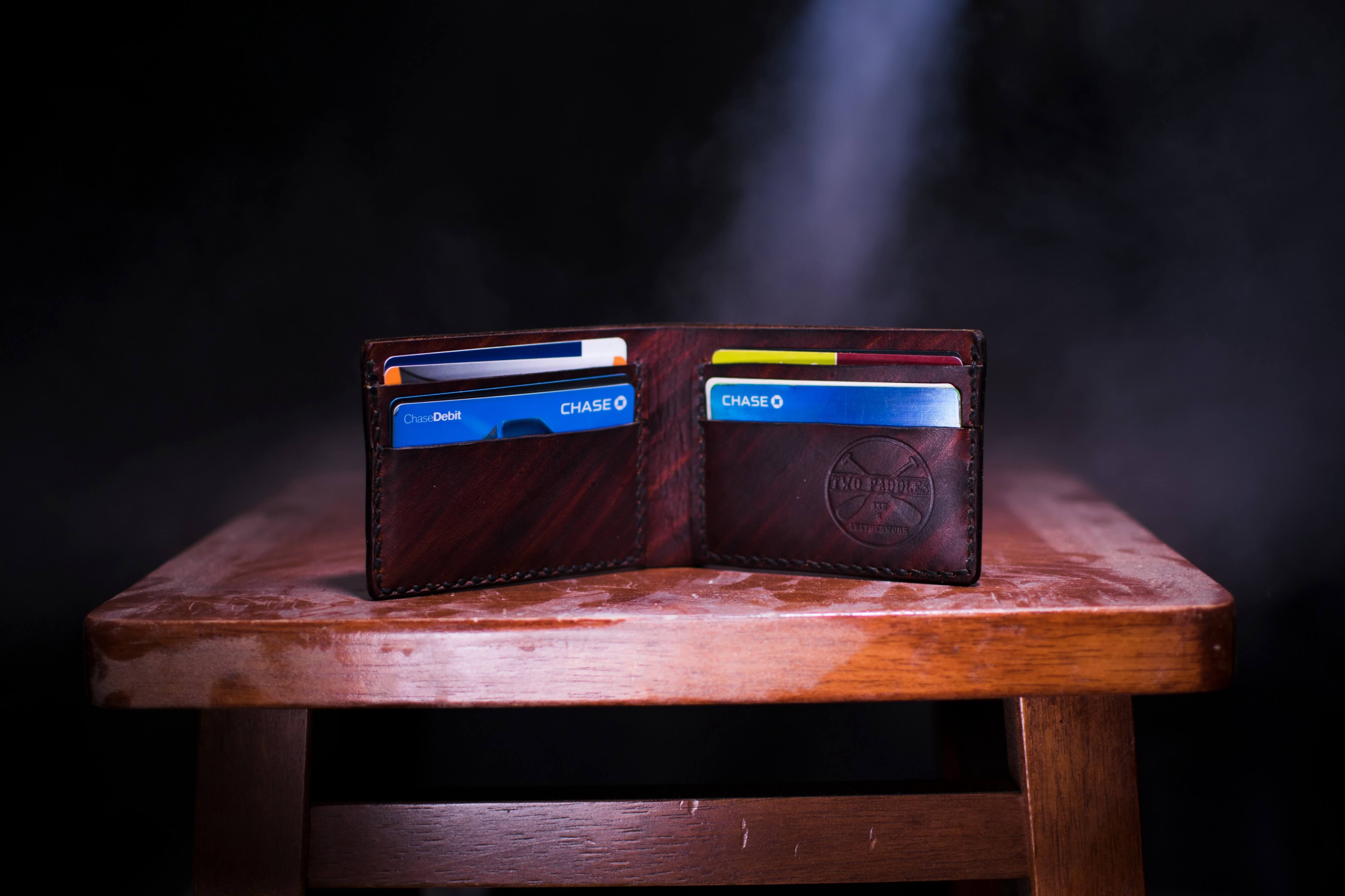 photo of a wallet and credit cards