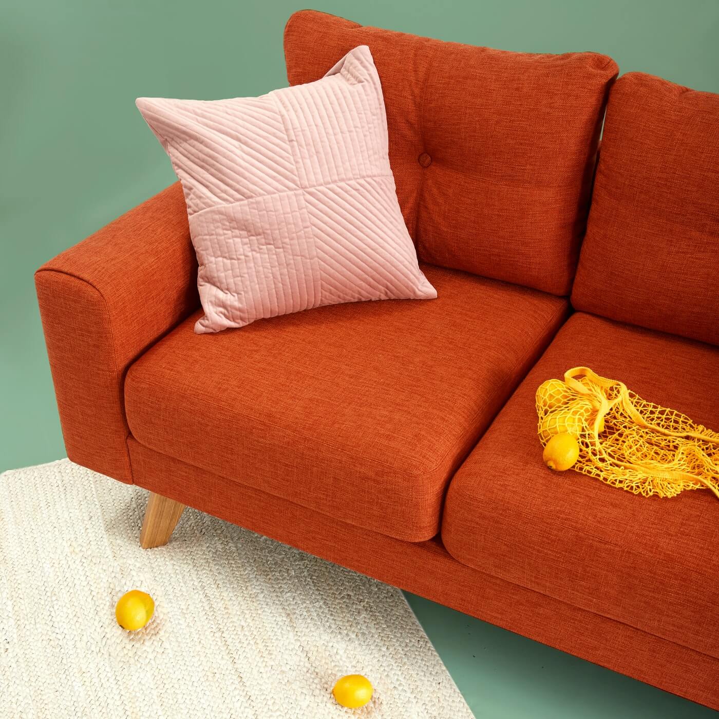 Image of an orange sofa